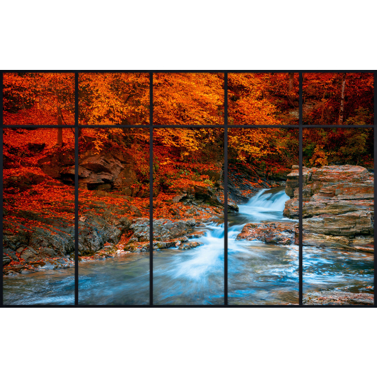 Papier peint panoramique Trompe l'œil Verrière - Rivière