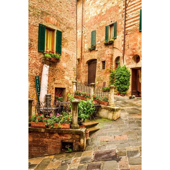Papier peint panoramique - Village Fleurs