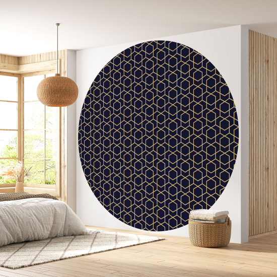 Papier peint rond / cercle - Motif géométrique - 466