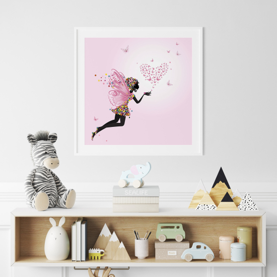 Poster / Affiche carrée Enfants - Fée coeur