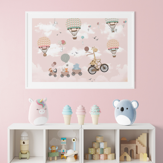 Poster / Affiche enfants - Animaux dans le ciel