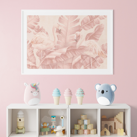 Poster / Affiche enfants - Flamants roses