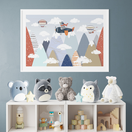 Poster / Affiche enfants - Paysage Avion