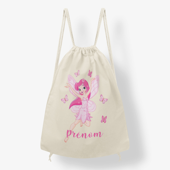 Sac à dos cordon - Fée papillon