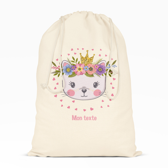 Sac à ficelles - Princesse chat