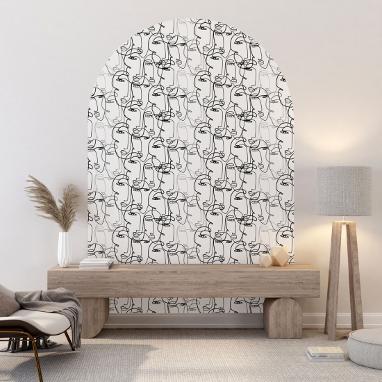 Stickers Arche - Visages Abstrait