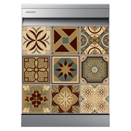 Stickers Lave vaisselle - Carreaux de ciment