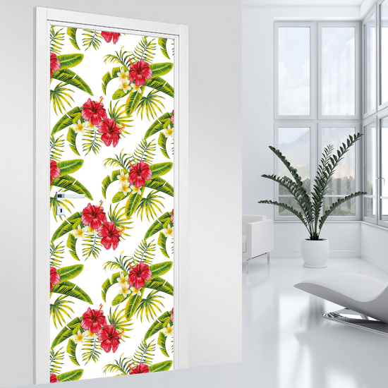 Stickers pour porte - Fleurs