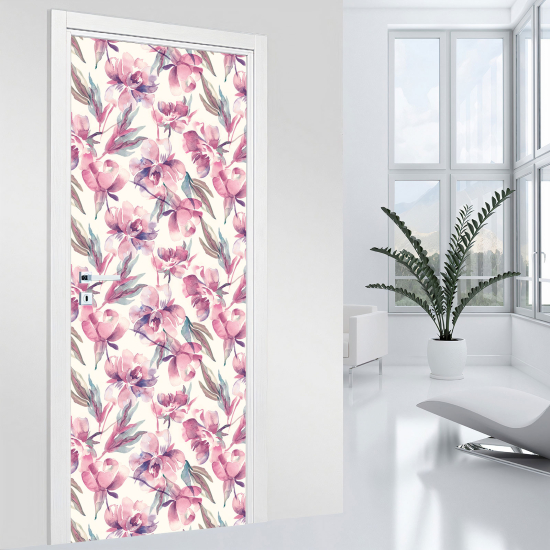 Stickers pour porte - Fleurs