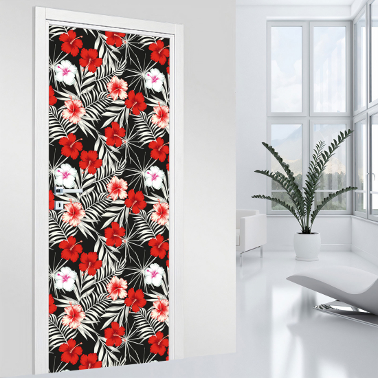 Stickers pour porte - Fleurs