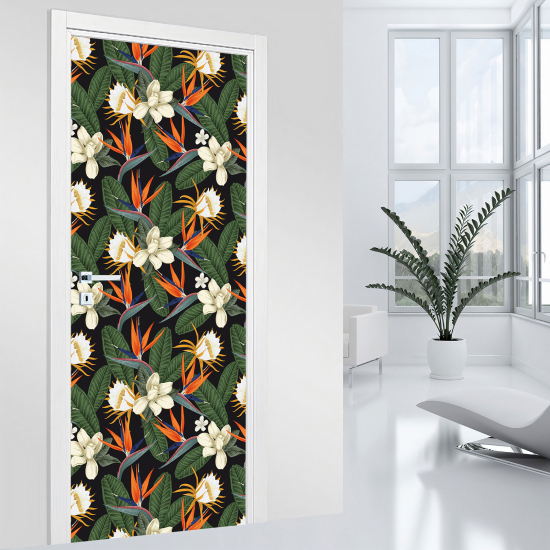 Stickers pour porte - Fleurs