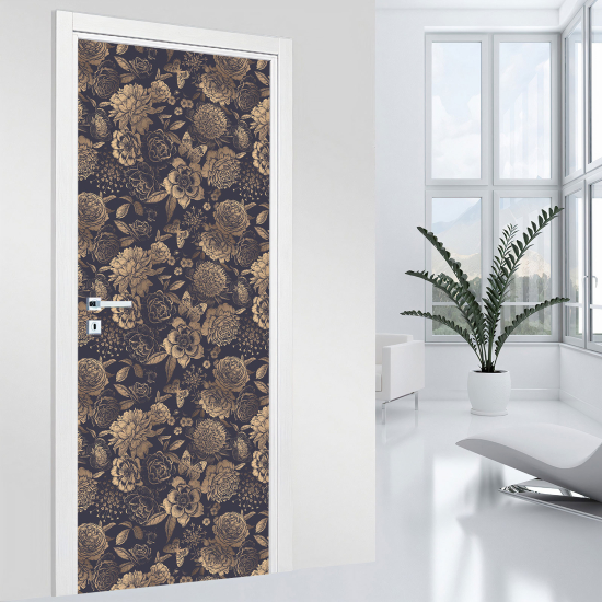 Stickers pour porte - Fleurs