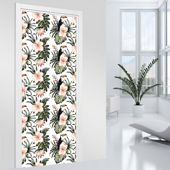 Stickers pour porte - Fleurs