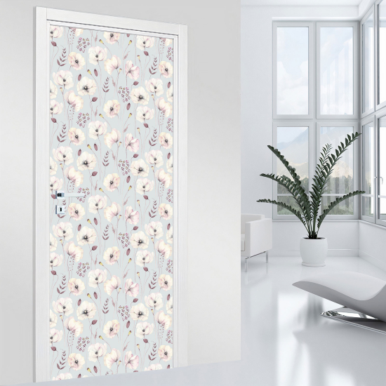 Stickers pour porte - Fleurs