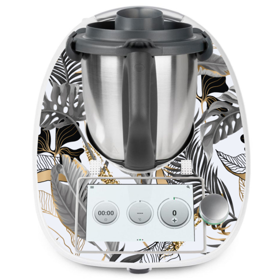 Stickers Thermomix TM6 - Feuilles Tropicales