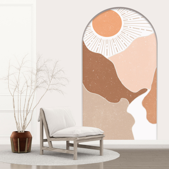 Stickers Trompe l'œil Arche - Voute - Paysage Boho