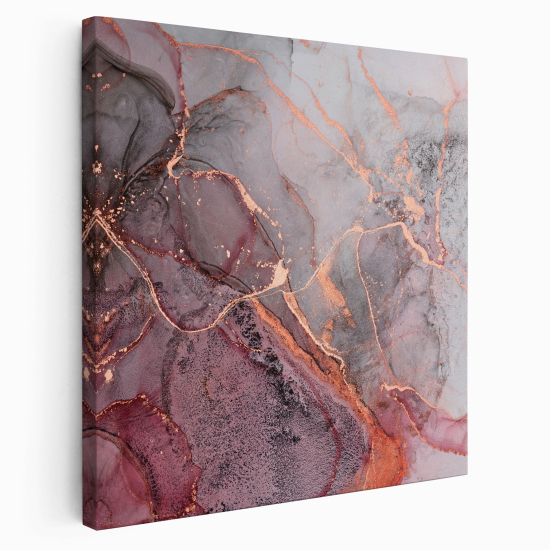 Tableau toile Carré - Effet marbré