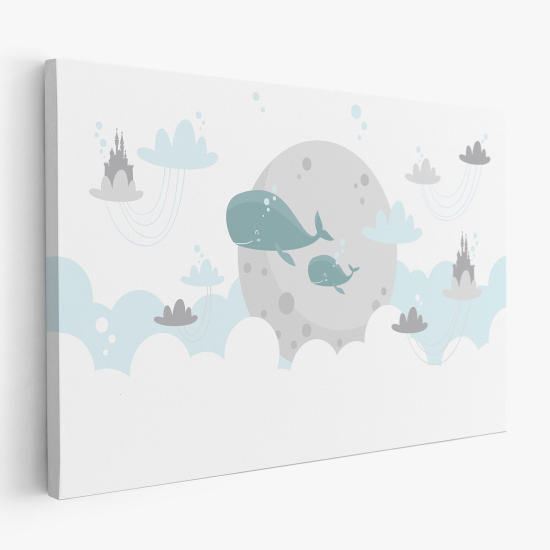 Tableau toile Enfants - Baleine