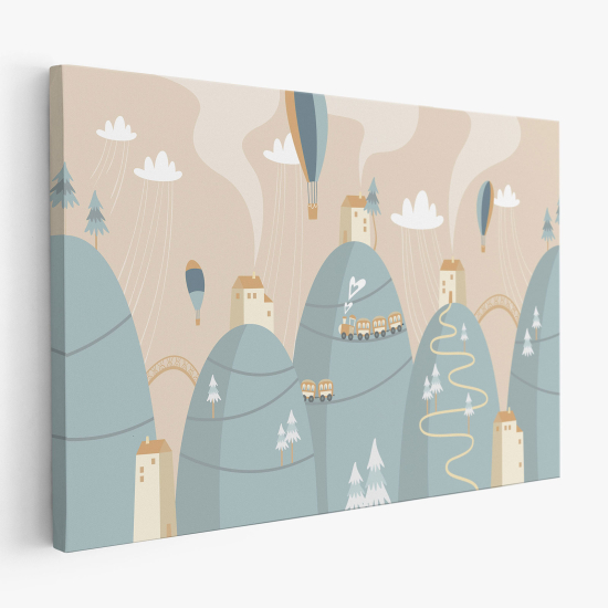 Tableau toile Enfants - Montgolfières
