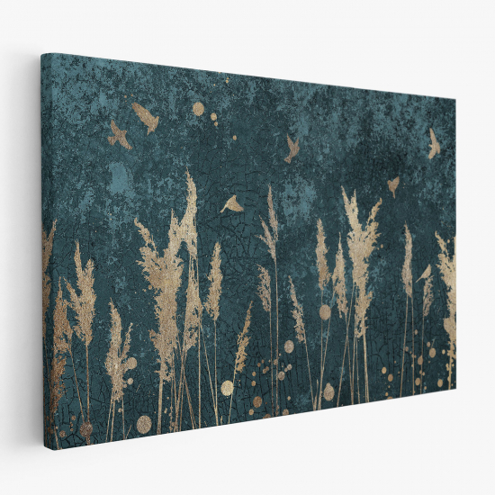 Tableau toile - Feuilles Oiseaux