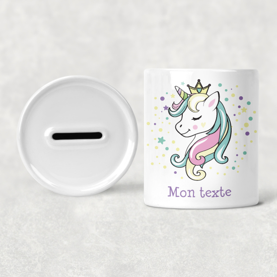 Tirelire Enfants - Princesse Licorne