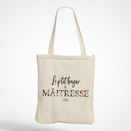 Tote Bag - Le p'tit bazar de maîtresse Prénom