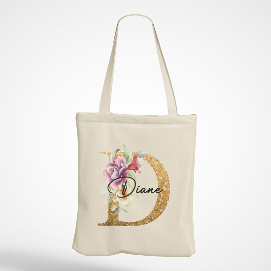 Tote Bag Monogramme - Lettre D