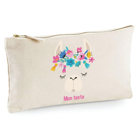 Trousse - Lama fleuris