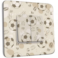 Interrupteur Décoré Double Va et Vient - Football Retro 1 