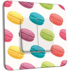 Interrupteur Décoré Double Va et Vient - Macarons 1