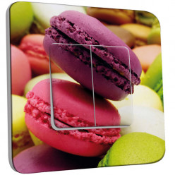 Interrupteur Décoré Double Va et Vient - Macarons 3