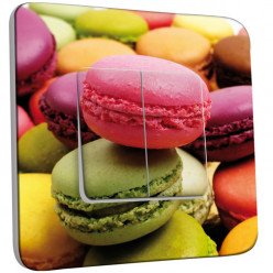 Interrupteur Décoré Double Va et Vient - Macarons 4