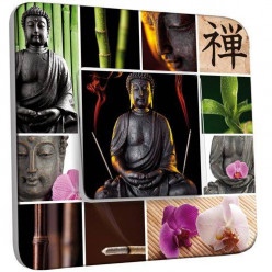 Interrupteur Décoré Poussoir - Bouddha  Zen 4