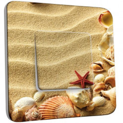 Interrupteur Décoré Poussoir - Coquillages Etoile de mer 13