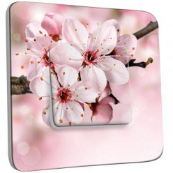 Interrupteur Décoré Poussoir - Fleur de cerisier Zoom