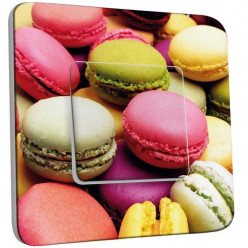 Interrupteur Décoré Poussoir - Macarons 01