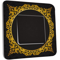 Interrupteur Décoré Poussoir - Motif Oriental Black&Gold 3