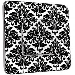 Interrupteur Décoré Poussoir - Motif Oriental Black&White 2