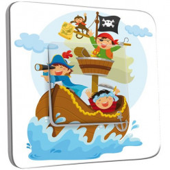 Interrupteur Décoré Poussoir - Pirates Enfant 1