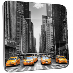 Interrupteur Décoré Poussoir - Taxi New York