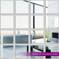 Kit Miroir Plexiglass Acrylique Carrés