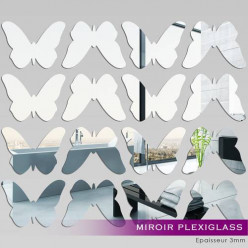Kit Miroir Plexiglass Acrylique Papillons