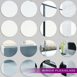 Kit Miroir Plexiglass Acrylique Ronds