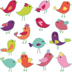 Kit stickers 15 oiseaux