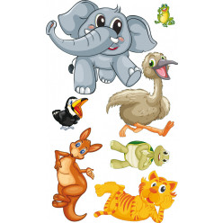kit Stickers 7 animaux