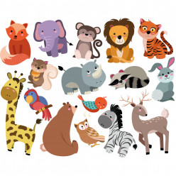 kit stickers animaux