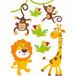 Kit stickers animaux de la jungle