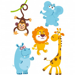 Kit stickers animaux de la jungle