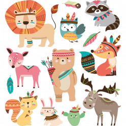 kit stickers animaux indiens