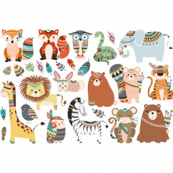 kit stickers animaux indiens